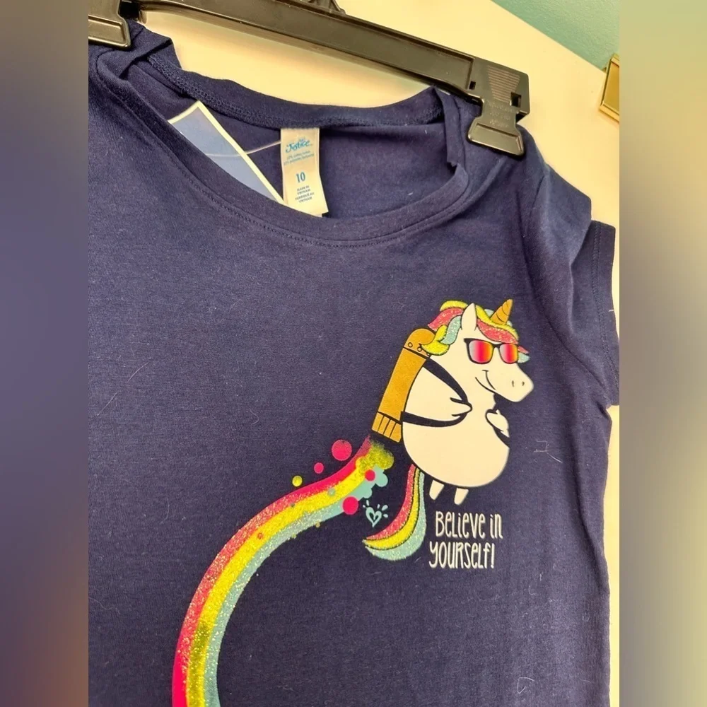 Justice girls unicorn size 10y t shirt brand new with tags